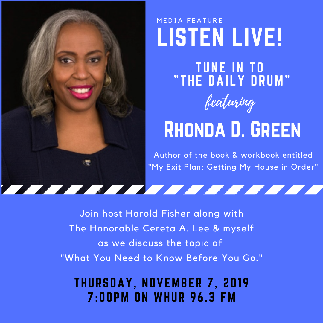 rhonda-green-my-exit-plan-whur-daily-drum-nov-2019-interview