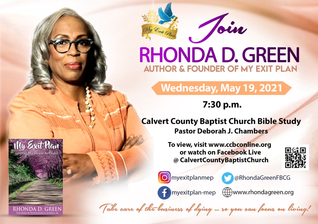 Rhonda D. Green, author of My Exit Plan