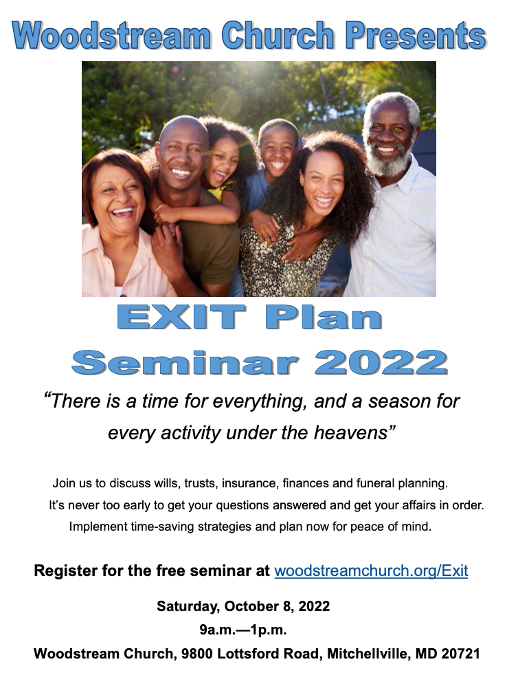 my-exit-plan-seminar-woodstream-church-rhonda-d-green